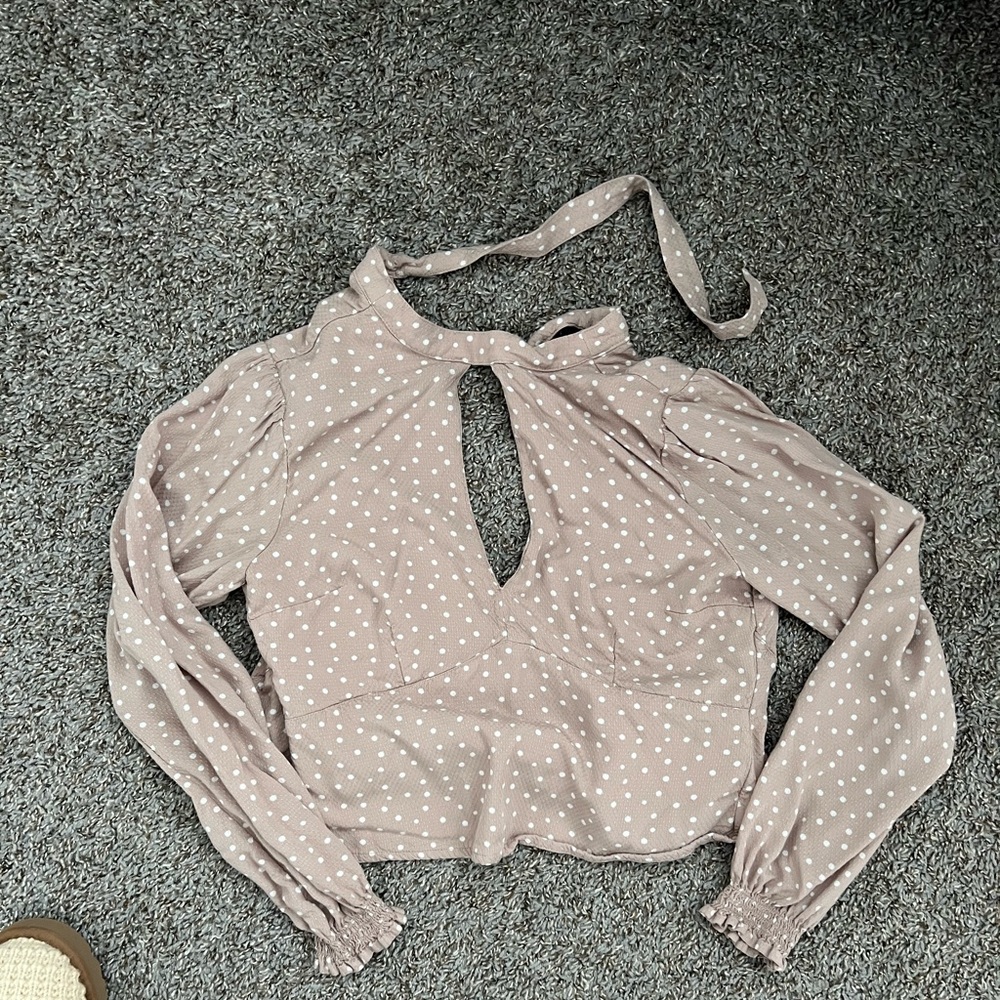 Abercrombie long sleeve backless top